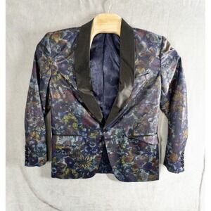 French Crown Floral Blazer Sport Coat Mens Size 42